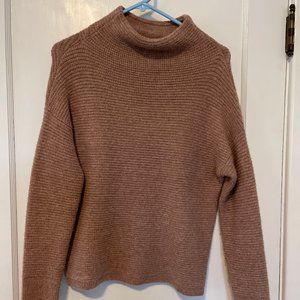 Madewell Southfield Mock Neck Sweater in Mauve
